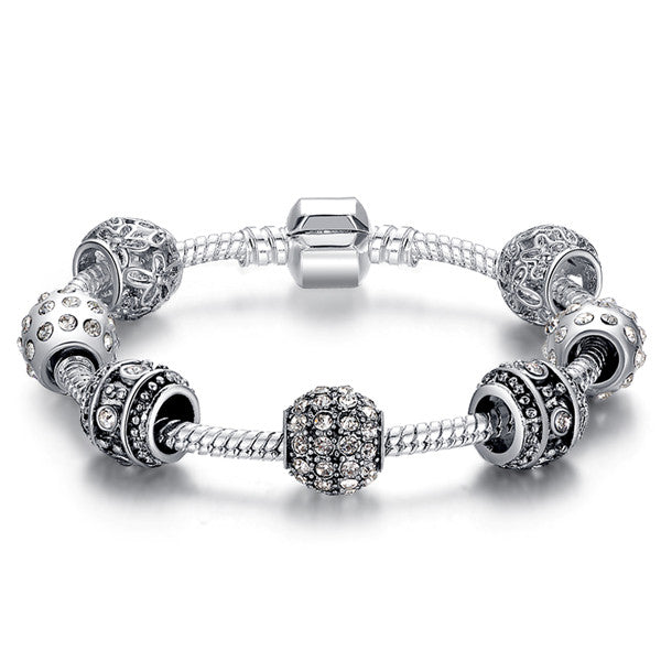 Elegant Crystal Charm Bracelet