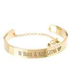 Be Brave & Keep Going Engraved Bangle