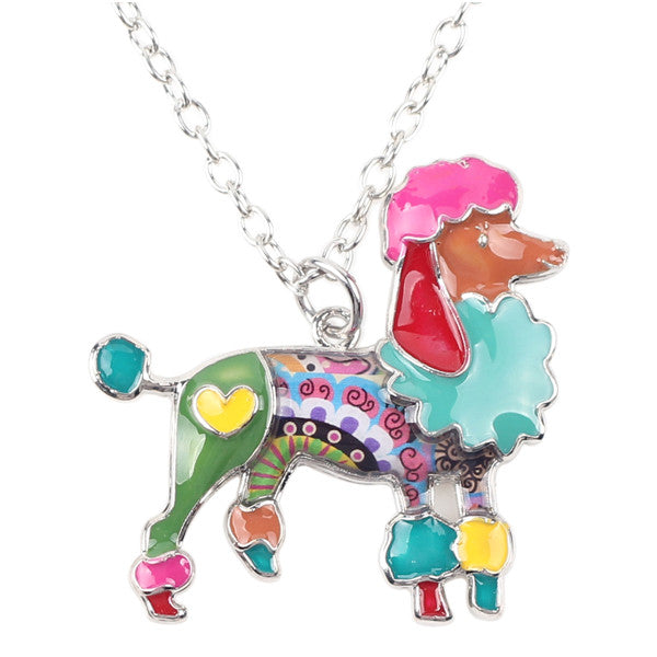 Poodle Dog Pendant Necklace