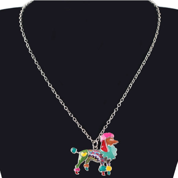 Poodle Dog Pendant Necklace