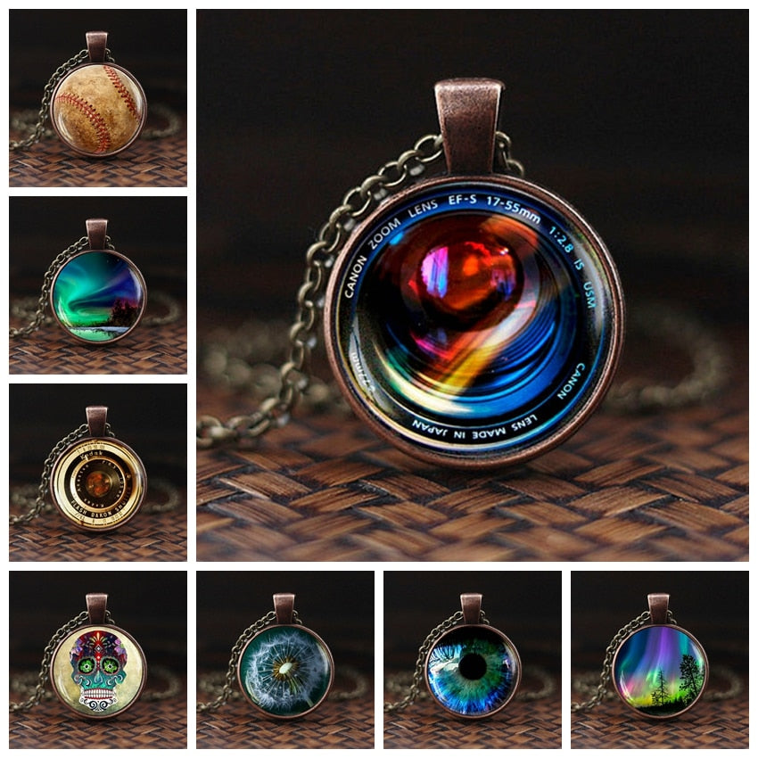 Camera Lens Pendant Necklace For Women